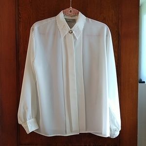 Vintage Point&Line sheer blouse